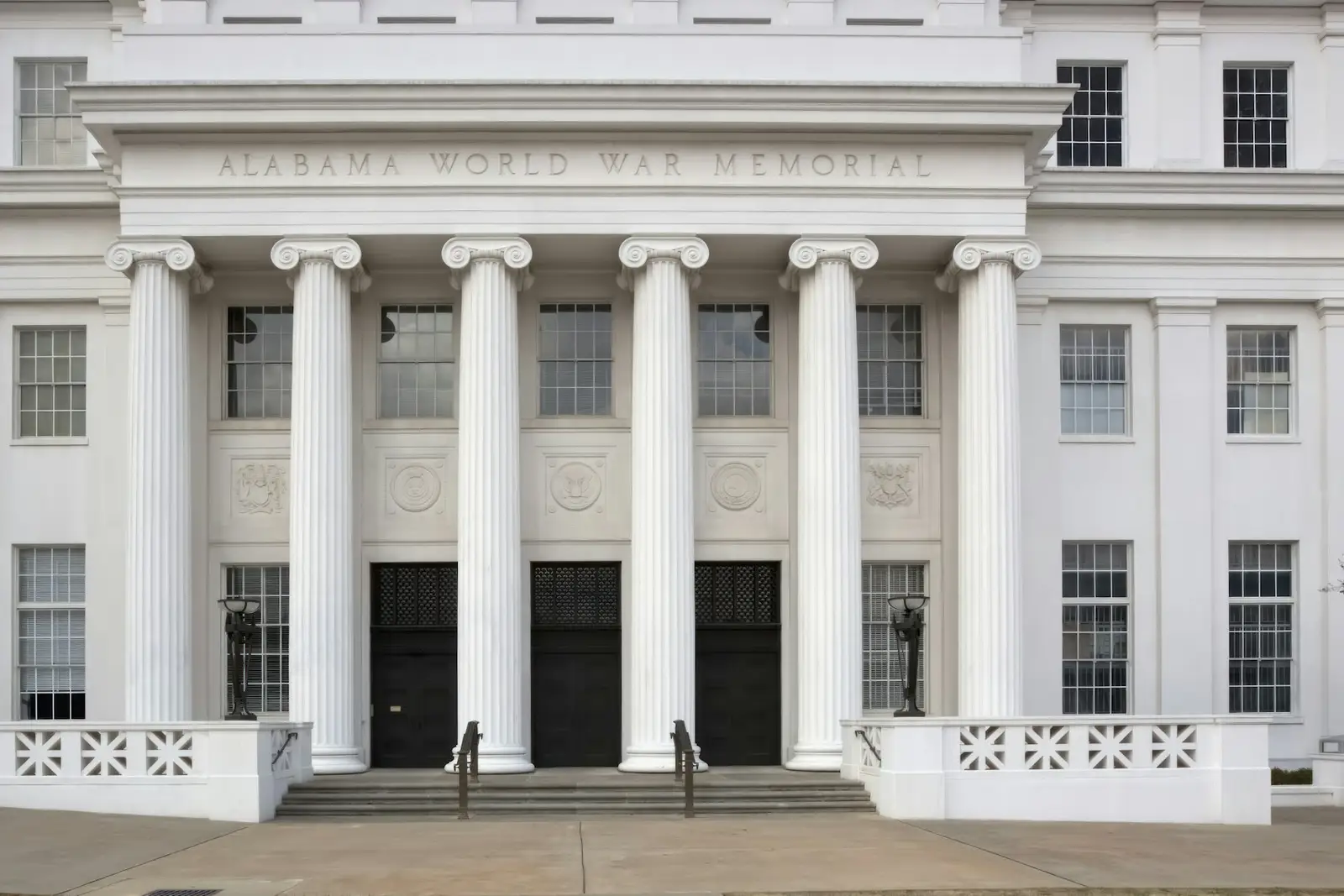 Columned civic building in downtown Montgomery