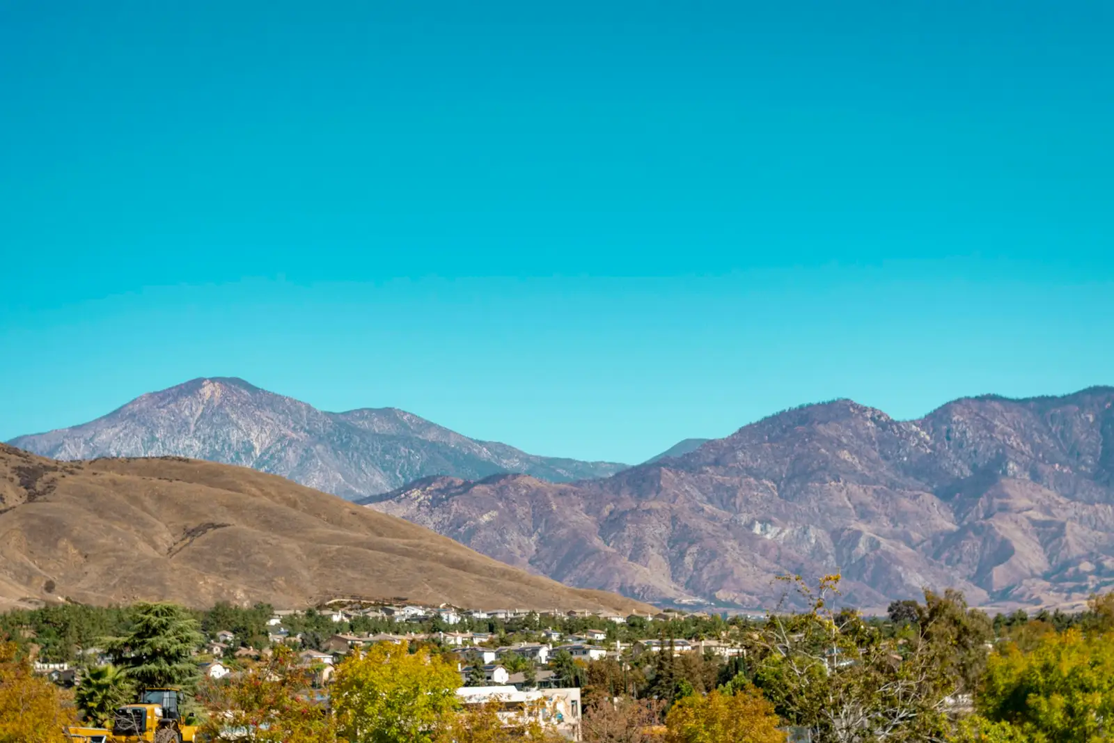 San Bernardino Mountains above the city