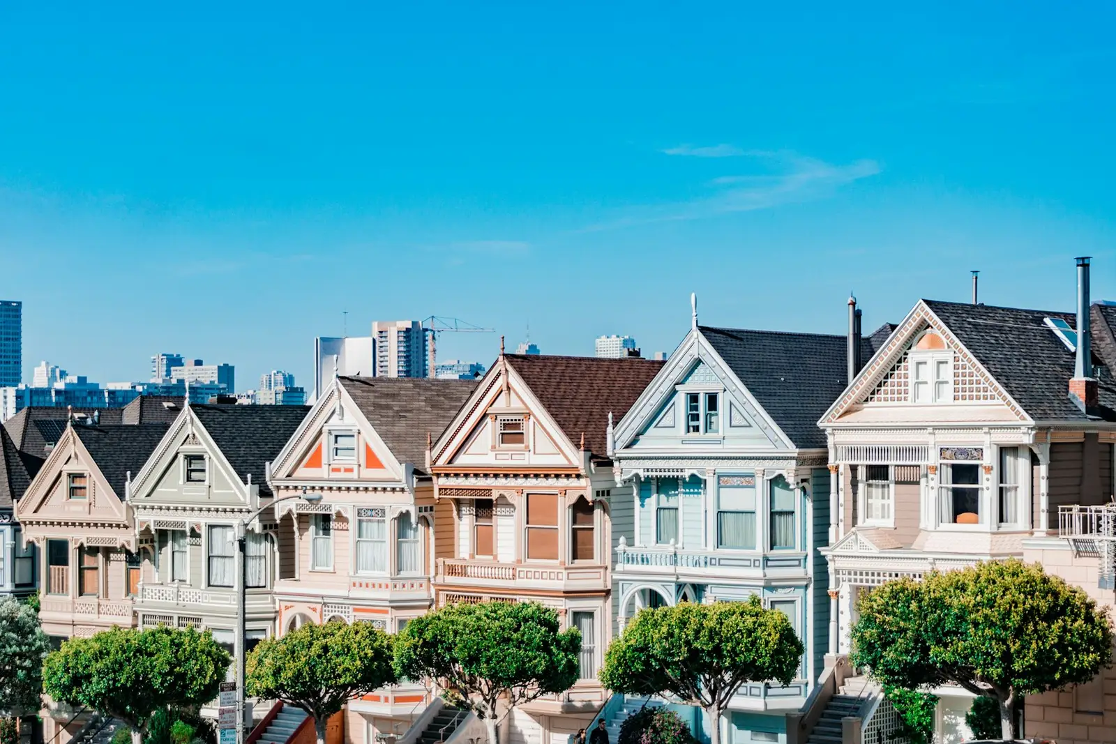 Victorian row houses in San Francisco