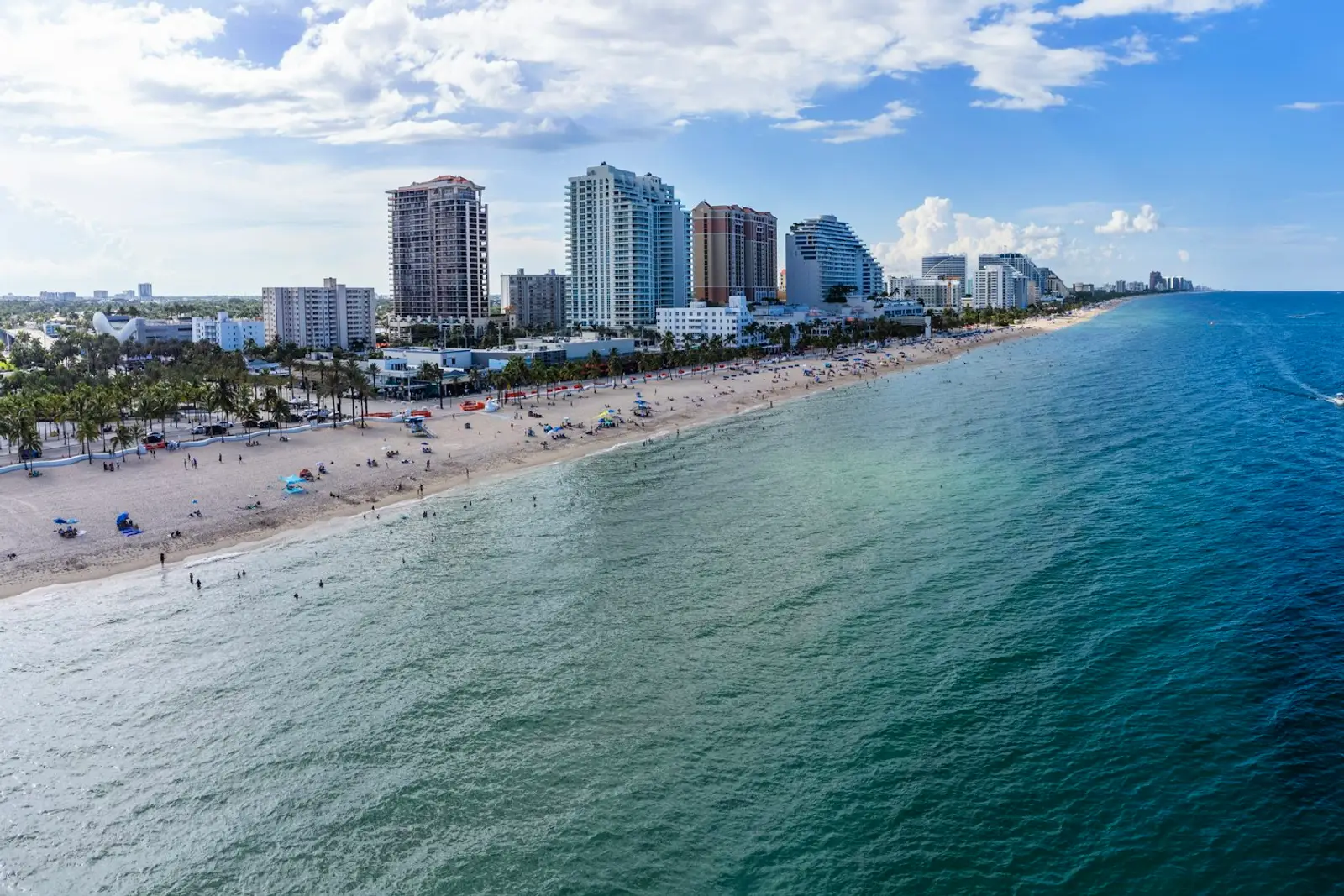 Fort Lauderdale beach and oceanfront towers