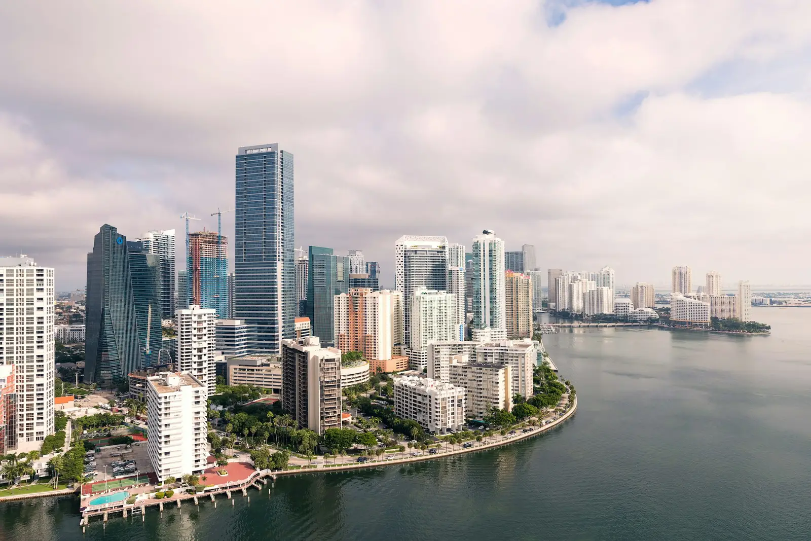 Brickell high-rises on Biscayne Bay in Miami