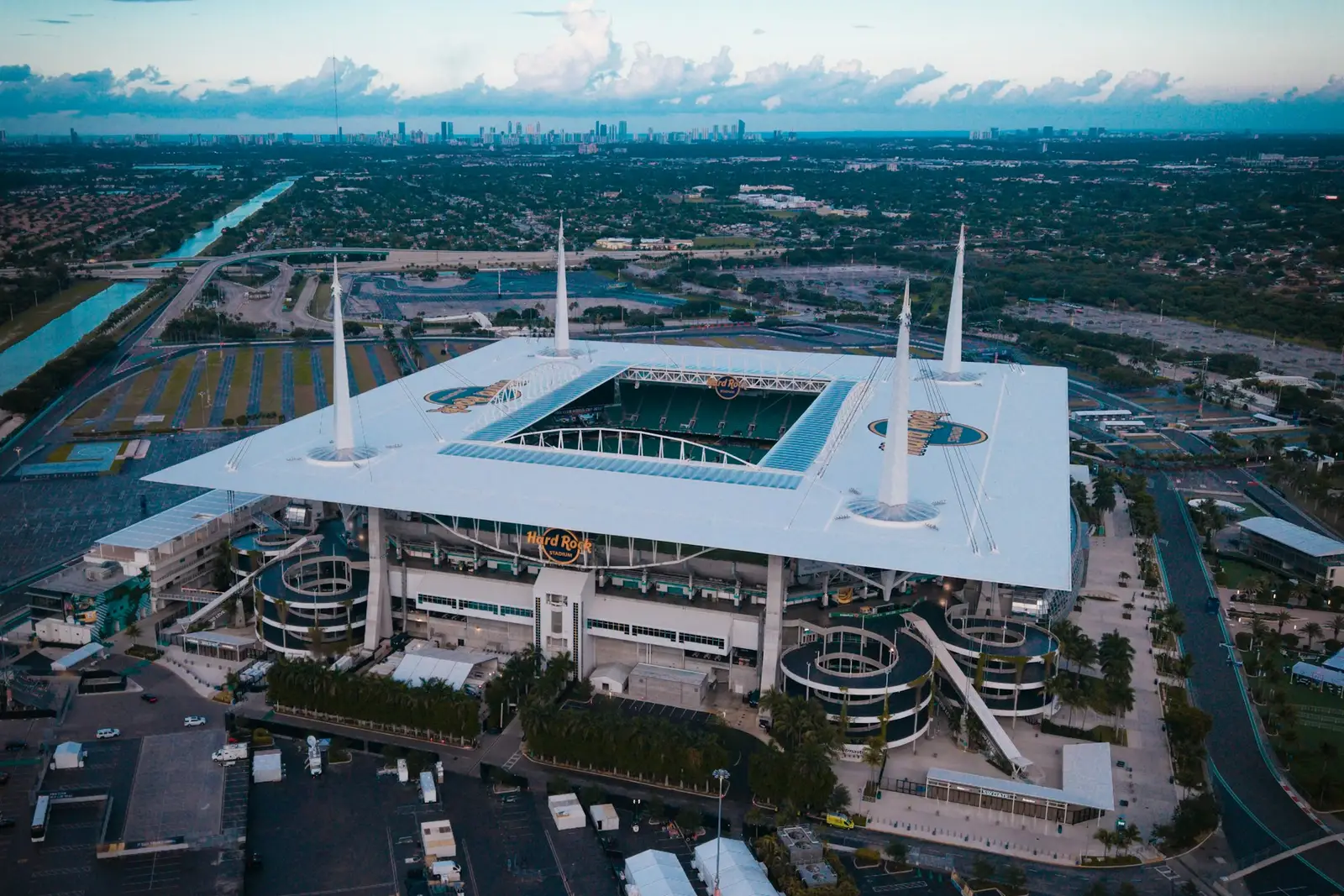 Hard Rock Stadium in Miami Gardens from above