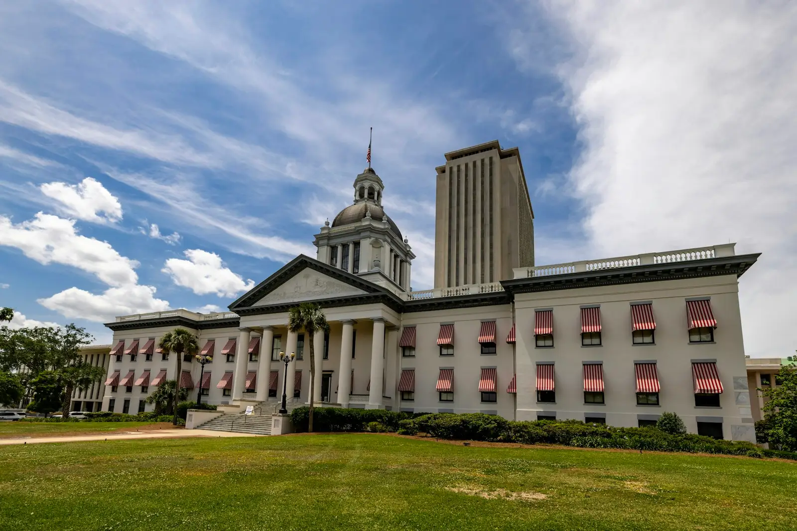 Florida Old Capitol and the Capitol tower in Tallahassee