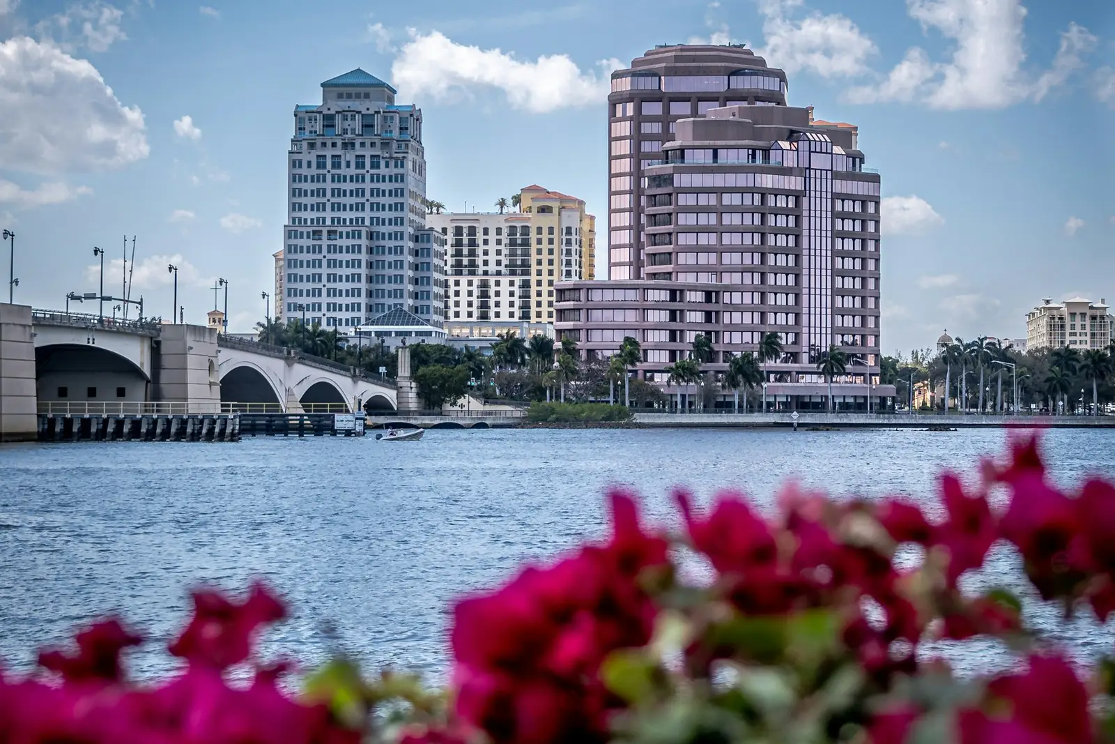 West Palm Beach towers across the Intracoastal Waterway