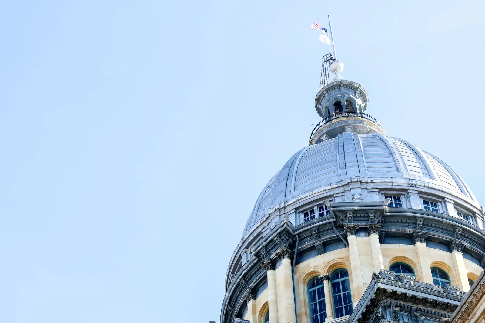 Illinois State Capitol dome in Springfield
