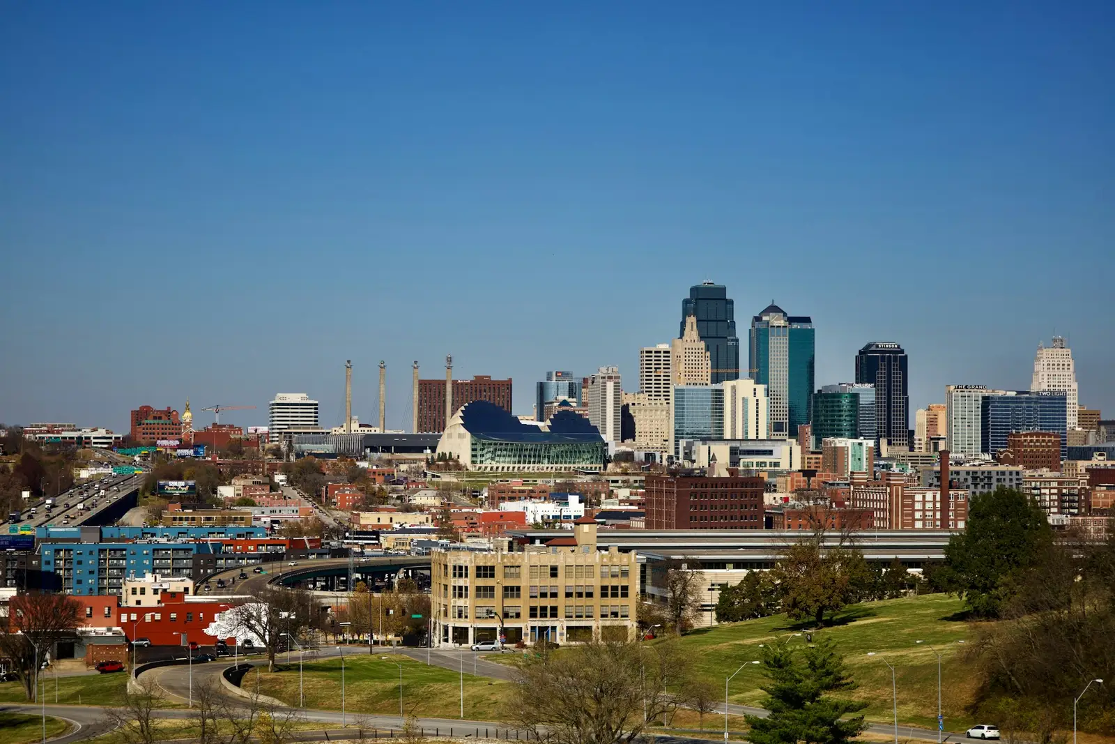 Kansas City skyline seen from the Kansas side