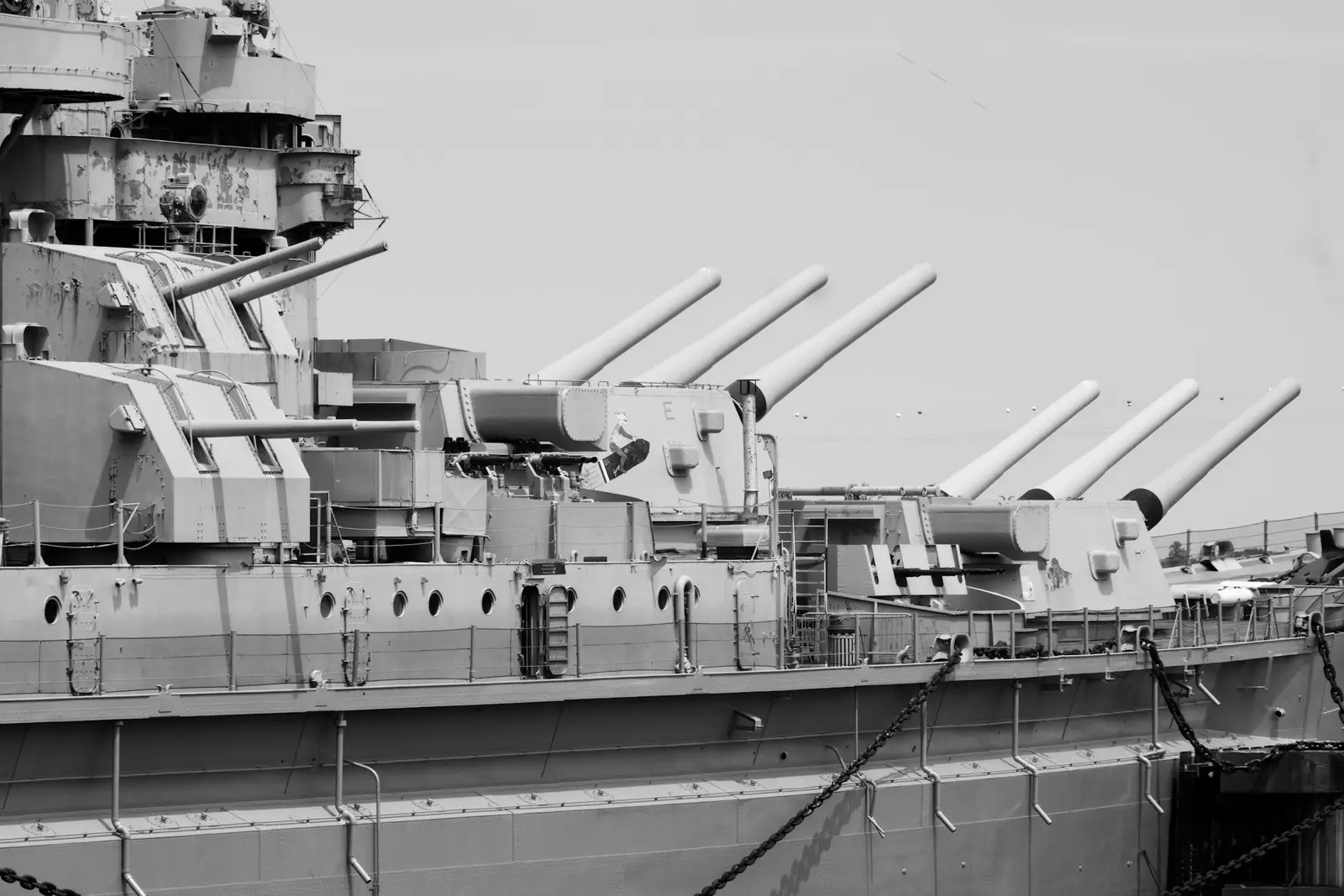 The battleship USS Massachusetts at Battleship Cove in Fall River