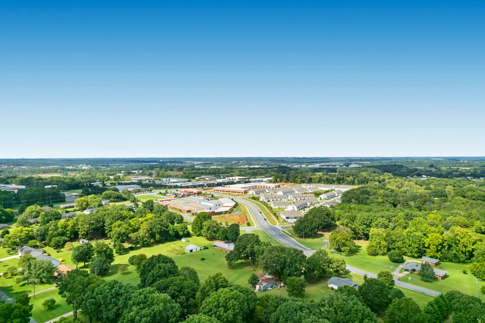 Charlotte Motor Speedway and surrounding countryside in Concord