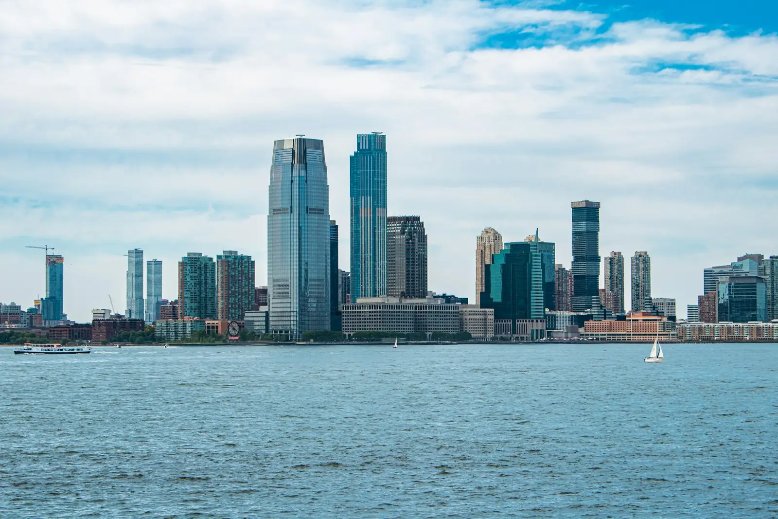 Jersey City waterfront towers across the Hudson