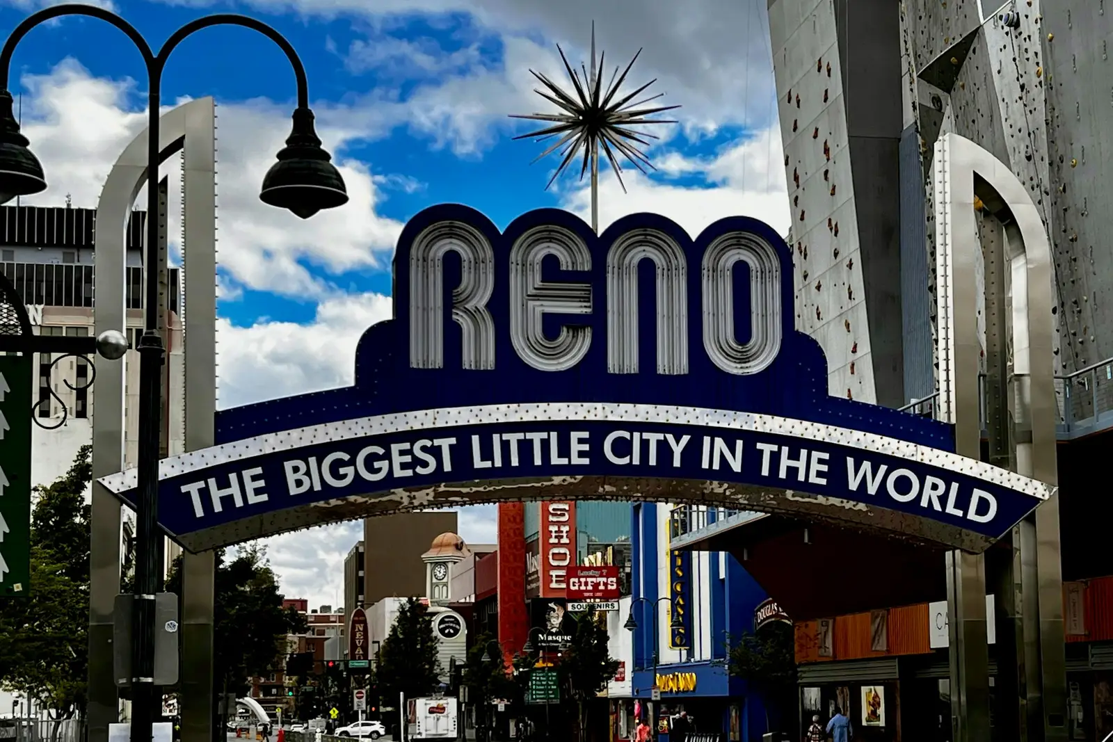 The Reno arch on Virginia Street