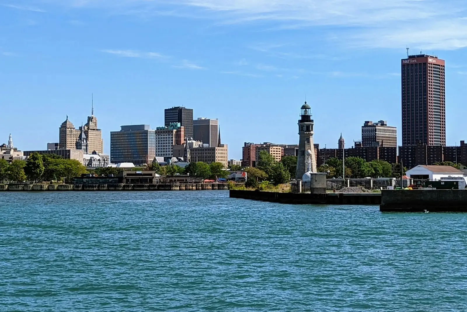 Buffalo skyline from the Lake Erie waterfront