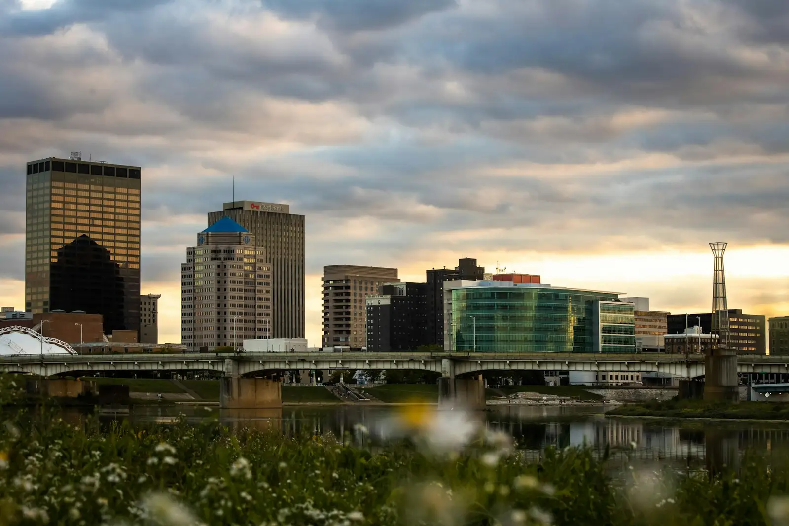 Dayton skyline across the Great Miami River