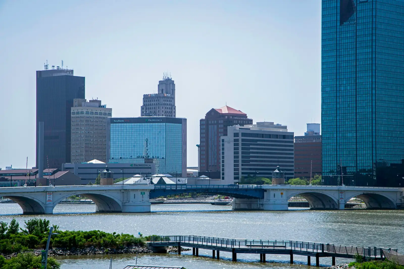 Toledo skyline over the Maumee River