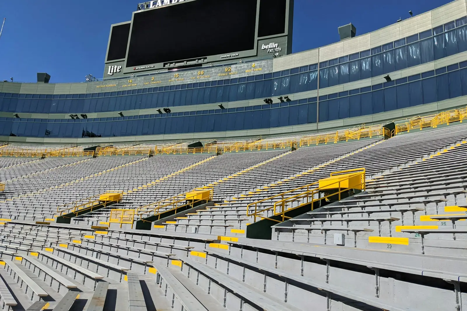 Lambeau Field seating bowl in Green Bay