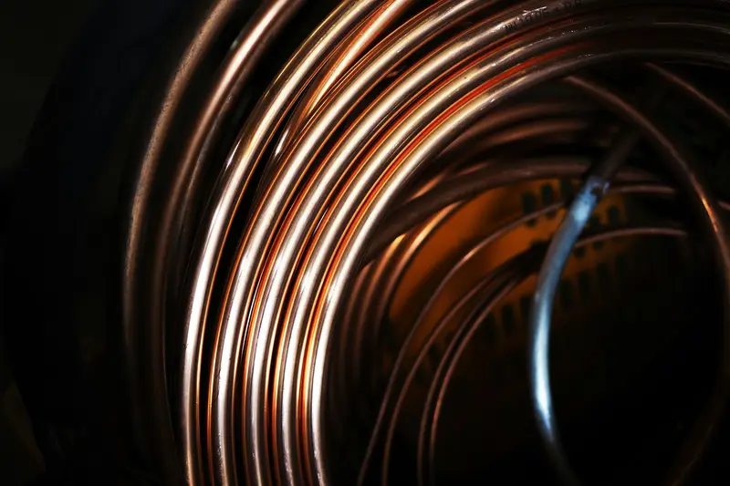 Coiled copper tubing