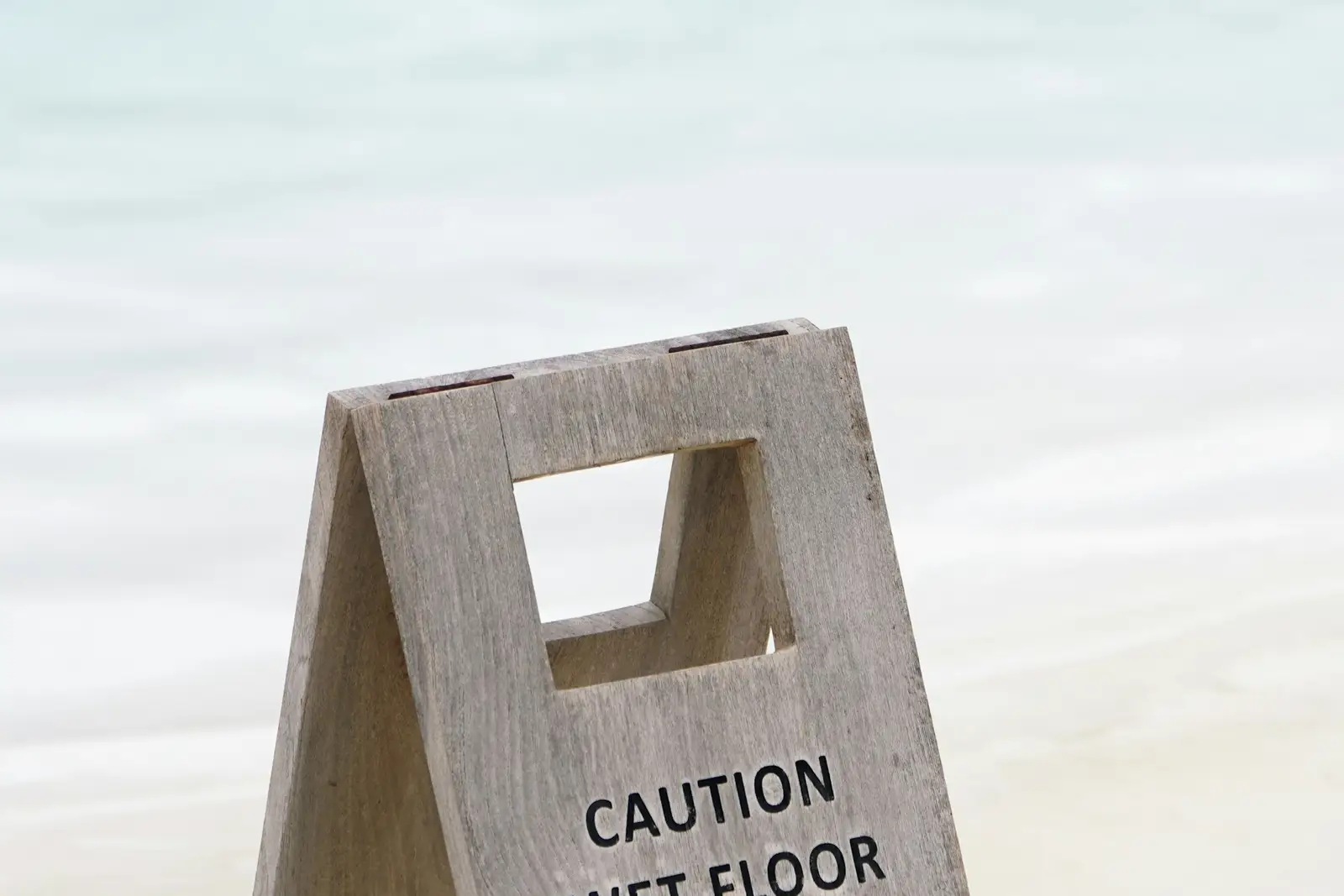 Caution wet floor sign