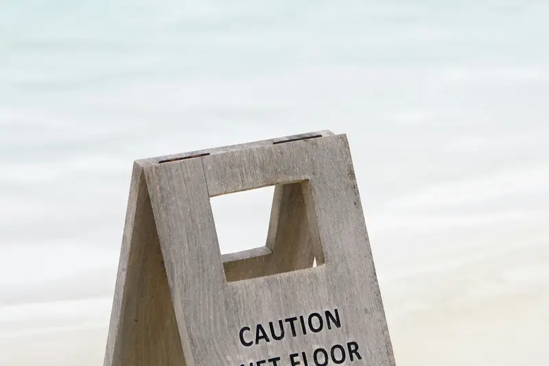 Caution wet floor sign